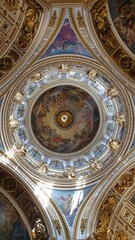 Interior of a richly decorated Orthodox church
