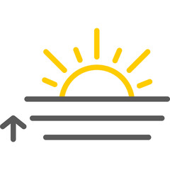 Sunrise Vector Line Two Color Icons