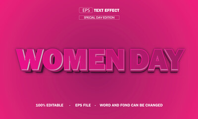 women day text effect editable