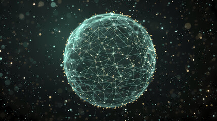 Global Network Concept Illustration on a Starry Background