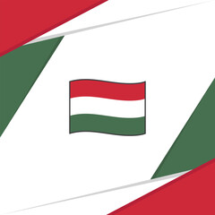 Hungary Flag Abstract Background Design Template. Hungary Independence Day Banner Social Media Post. Hungary