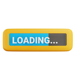 3d Loading Bar Icon Illustration With Transparent Background