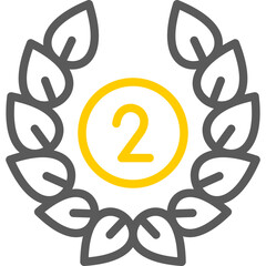 Fototapeta premium Laurel Wreath Vector Line Two Color Icons