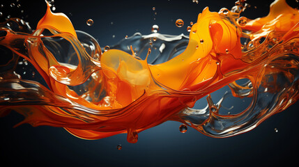 Abstract Colorful liquid Wavy Background with Lines and Curves realistic wallpaper created with a generative ai technology