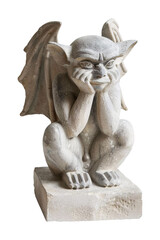Isolated cherub statue on transparent background, PNG