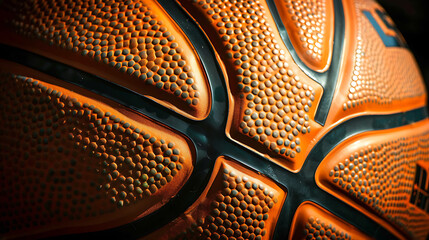 basketball, up-close photo, basketball takes up entire frame, sports photography. - obrazy, fototapety, plakaty