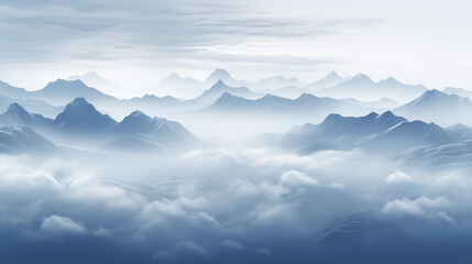 Mystical Foggy Mountains 3D