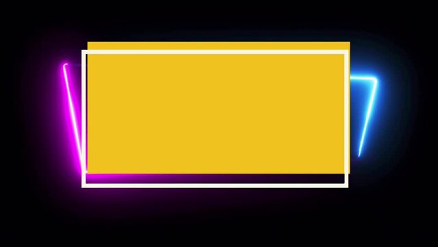 Animated yellow squares with sparkling colored edges.