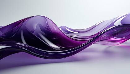 Abstract purple wave background with lines and cruves realistic 3D render wallpaper created with a generative ai technology