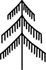 christmas tree line doodle