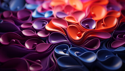 Abstract wave background with lines and cruves realistic 3D render wallpaper created with a generative ai technology