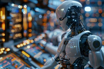 Fototapeta premium Leverage augmented intelligence to enhance decision-making through AI-powered insights.