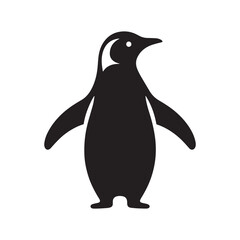 Effortless Elegance: Minimalist Penguin Silhouette - Embracing Simplicity and Sophistication in Clean Lines. penguin vector, penguin illustration.