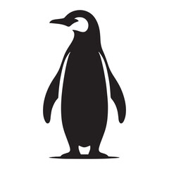 Effortless Elegance: Minimalist Penguin Silhouette - Embracing Simplicity and Sophistication in Clean Lines. penguin vector, penguin illustration.