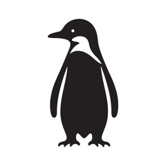 Effortless Elegance: Minimalist Penguin Silhouette - Embracing Simplicity and Sophistication in Clean Lines. penguin vector, penguin illustration.