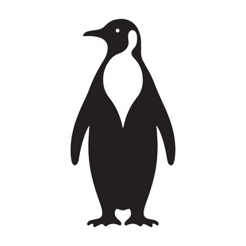 recommend clip art: Effortless Elegance: Minimalist Penguin Silhouette - Embracing Simplicity and Sophistication in Clean Lines. penguin vector, penguin illustration.