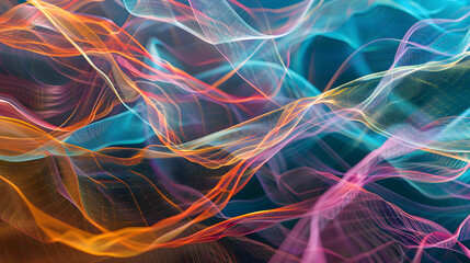 Obraz premium Abstract colorful mesh waves background