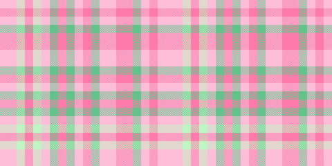 Greeting card pattern plaid texture, fluffy vector tartan textile. Blanket seamless background fabric check in light and pink colors.