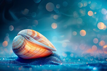 abstract background for National Clam on the Half Shell Day, shell on bokeh background