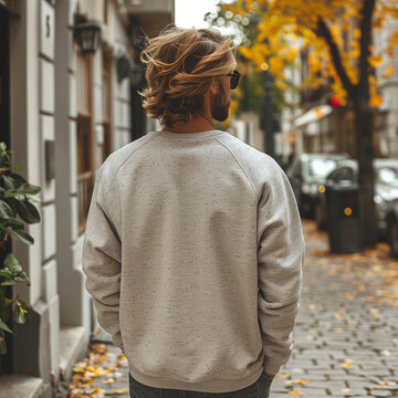 blank grey male long sleeve hoodie for design mock up, aestetic mockup