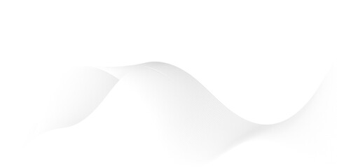 Vector abstract white and gray technology wave background. futuristic gradient and white wave curve lines banner  design. Modern template design flowing particles wave.