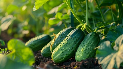 Crops, agriculture, vegetable garden, cultivation, cucumbers