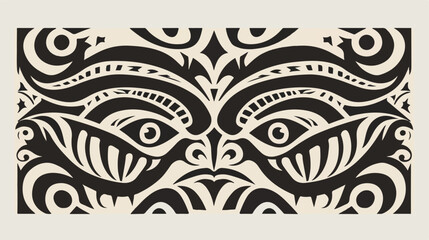 flat tribal tattoo pattern