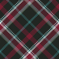 Fototapeta premium Seamless pattern of scottish tartan plaid. Repeatable background with check fabric texture. Vector backdrop striped textile print.