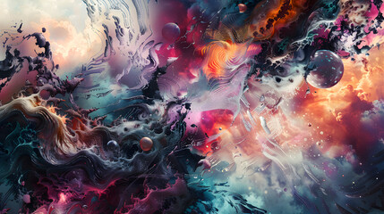 Cosmic dreamscape: abstract artistic universe