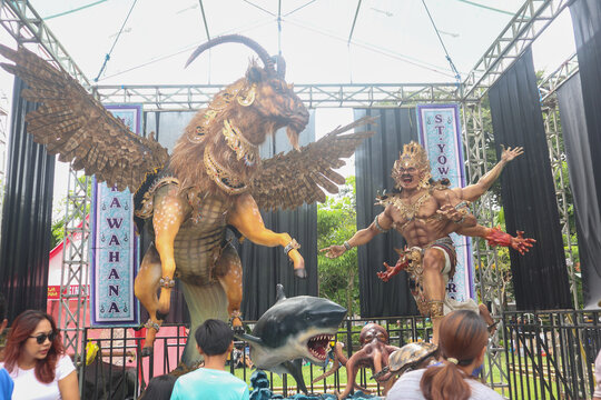 a picture of the celebration before welcoming the Nyepi holiday
