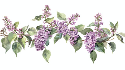 Watercolor Lilac Garland 