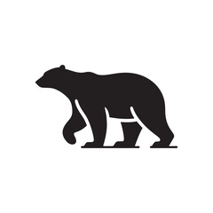 Arctic Serenity: Minimal Vector Polar Bear Silhouette - Capturing the Grace and Majesty of the North's Iconic Creature. polar bear illustration, polar bear vector.