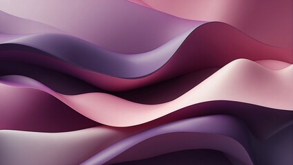 Colorful 3D moving flow background with waves.  Gradient pastel pink and purple soft waves banner