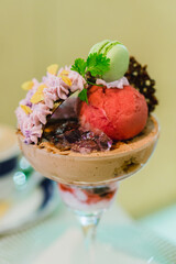 チョコレートパフェ　和風