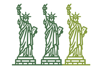 American Statue of Liberty vector icon 