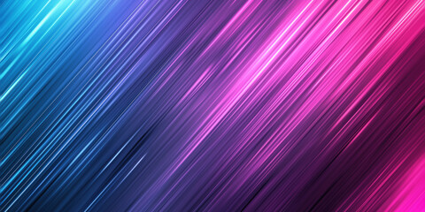 Abstract futuristic background. Purple, Blue and pink motion blur lines set against a black background. Flashes of light. Neon glow. Sci fi concept. Technology and innovation background. 