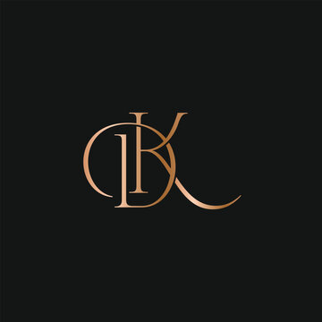 DK KD logo design. Vector illustration.