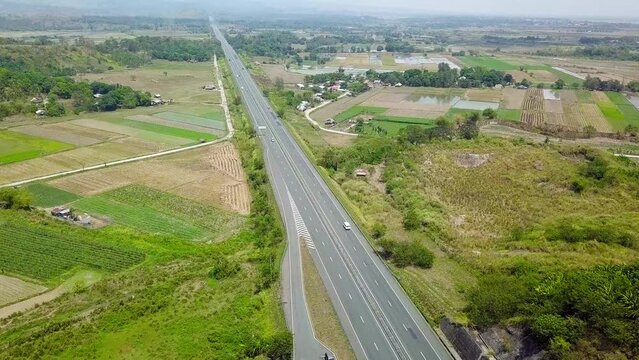 Aerial of a lay-by area at SCTEX, a major expressway in Central Luzon connecting Subic with Clark. In Floridablanca, Pampanga.