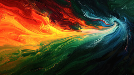 Fototapeta na wymiar Multi-colored wave-like painting, abstract background