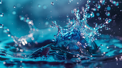 water splash and drops in motion
