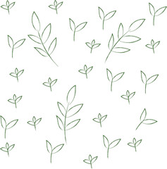 seamless pattern with leaves floral pattern