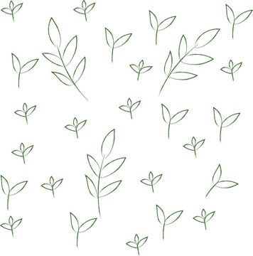 seamless pattern with leaves floral pattern