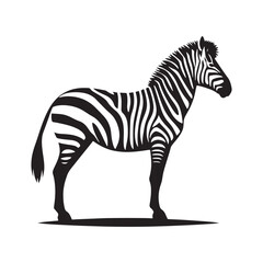 Vector Zebra Silhouette - Embracing the Grace and Beauty of Africa's Iconic Striped Equine. Zebra illustration, Zebra vector.