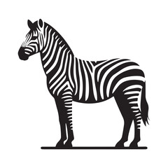 Vector Zebra Silhouette - Embracing the Grace and Beauty of Africa's Iconic Striped Equine. Zebra illustration, Zebra vector.