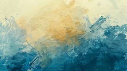 Abstract Blue and Gold Textured Painting Background