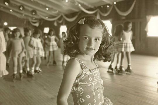 girl at a roller rink party