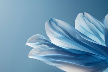 Elegant Blue Petals on Serene Background