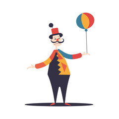 clown with balloon