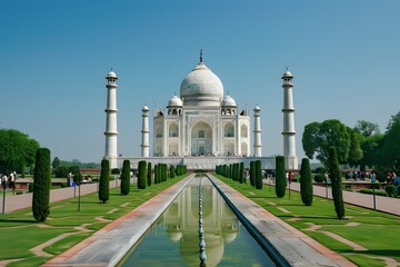 historic landmark against the backdrop of a clear blue sky