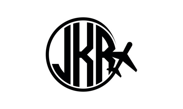 JKR three initial letter circle tour & travel agency logo design vector template. hajj Umrah agency, abstract, wordmark, business, monogram, minimalist, brand, company, flat, tourism agency, tourist